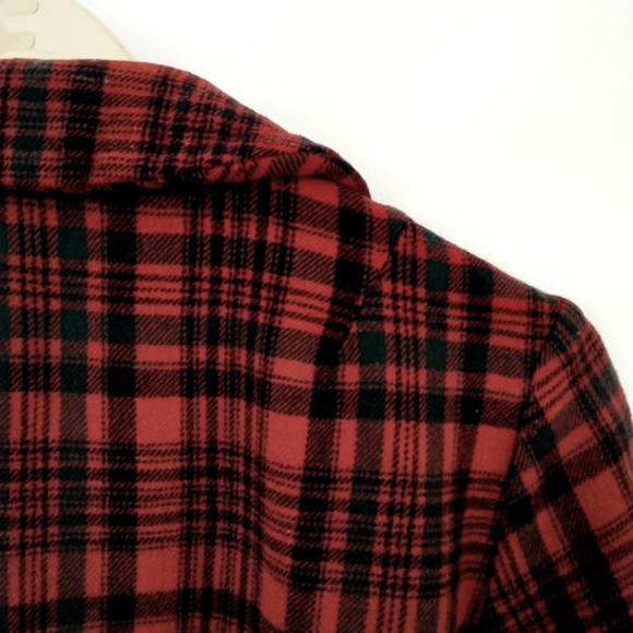 True Vintage Pendleton 100% wool red + black plaid - Picture 2 of 7